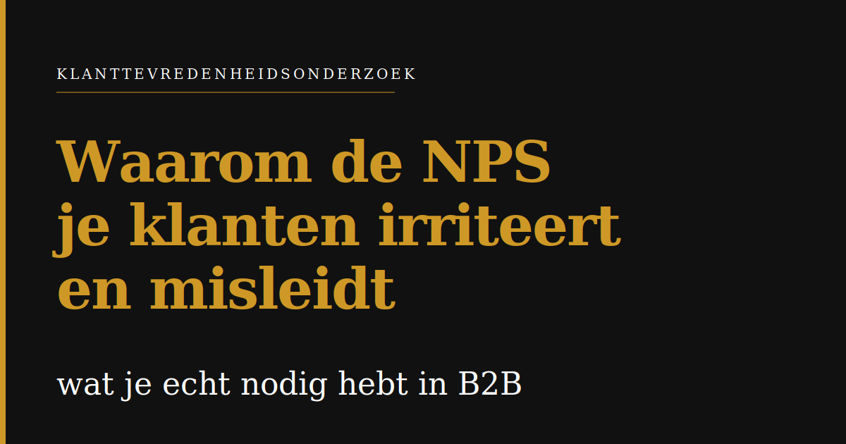 NPS klanttevrednheidsonderzoek b2b