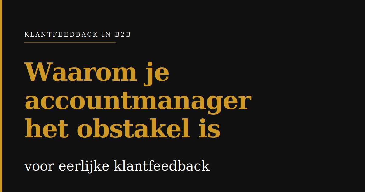 feedback van klanten b2b