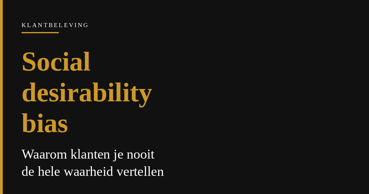 Social Desirability bias