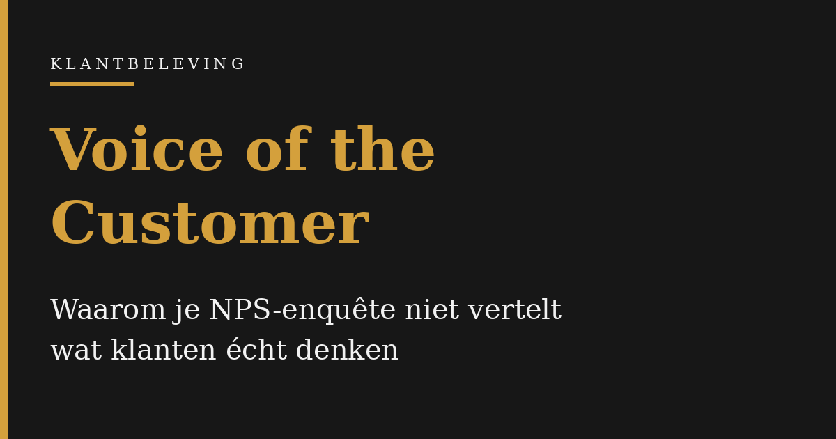 Voice of the customer | Cooper & Rothman